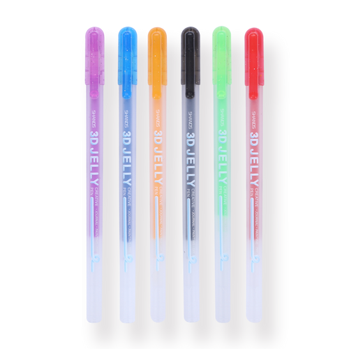 3D Jelly Pen - Set of 6